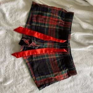 plaid pj shorts